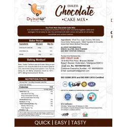Chocolate Cake Premix Eggless 400g | Instant Baking Mix-Dry Fruit Hub Chocolate Cake Premix Eggless 400g | Instant Baking Mix-Dry Fruit Hub