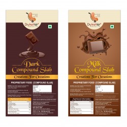 Dark & Milk Chocolate Compound – 800g Bar for Cake Baking |Each 400g-Dry Fruit Hub