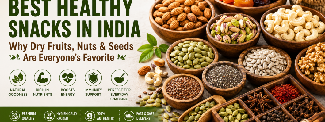 Best Healthy Snacks in India – Why Dry Fruits, Nuts & Seeds Are Becoming Everyone’s Favorite Best Healthy Snacks in India – Why Dry Fruits, Nuts & Seeds Are Becoming Everyone’s Favorite