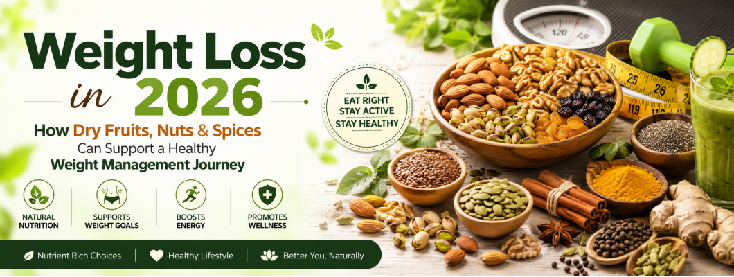 Weight Loss in 2026: How Dry Fruits, Nuts & Spices Can Support a Healthy Weight Management Journey