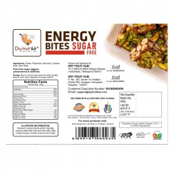 Energy Bites Sugar Free 500g | Dates Barfi & Dry Fruit Chikki with Kaju, Badam, Pista & Pure Ghee