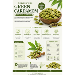 Green Cardamom (Elaichi) 100g | Premium Whole Cardamom Pods | Aromatic & Natural | ISO Certified