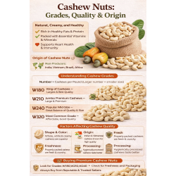 Cashew Nuts Kaju 400g | Grade W320 | Premium Whole Cashews | Raw & Natural | ISO Certified