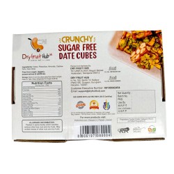 Crunchy Date Cubes 1Kg | Sugar Free Dates Barfi with Pista, Cashews, Almonds & Pure Ghee | Healthy Energy Booster Snack