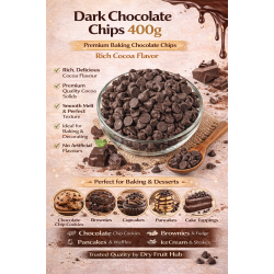 Dark Chocolate Chips 800g | Premium Baking Chocolate Chips for Cookies, Cakes & Desserts