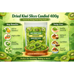 Dried Kiwi Slices Candied 250g | Sweet & Tangy Kiwi Dry Fruit | Premium Imported Kiwi
