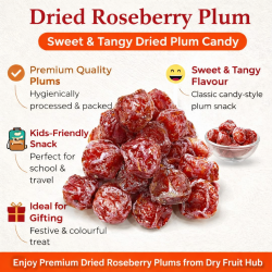 Dried Roseberry Plum 250g | Sweet & Tangy Dried Plum Candy | Premium Quality