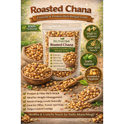 Roasted Chana 500g | Crunchy Roasted Bengal Gram | Protein Rich Healthy Snack